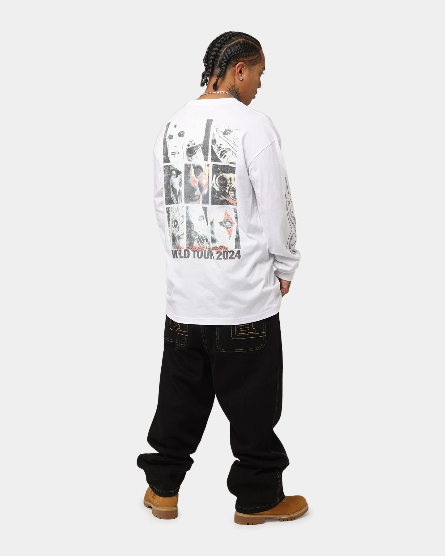 Comfy Comfort All-day style Slipknot World Tour '24 Long Sleeve T-Shirt White