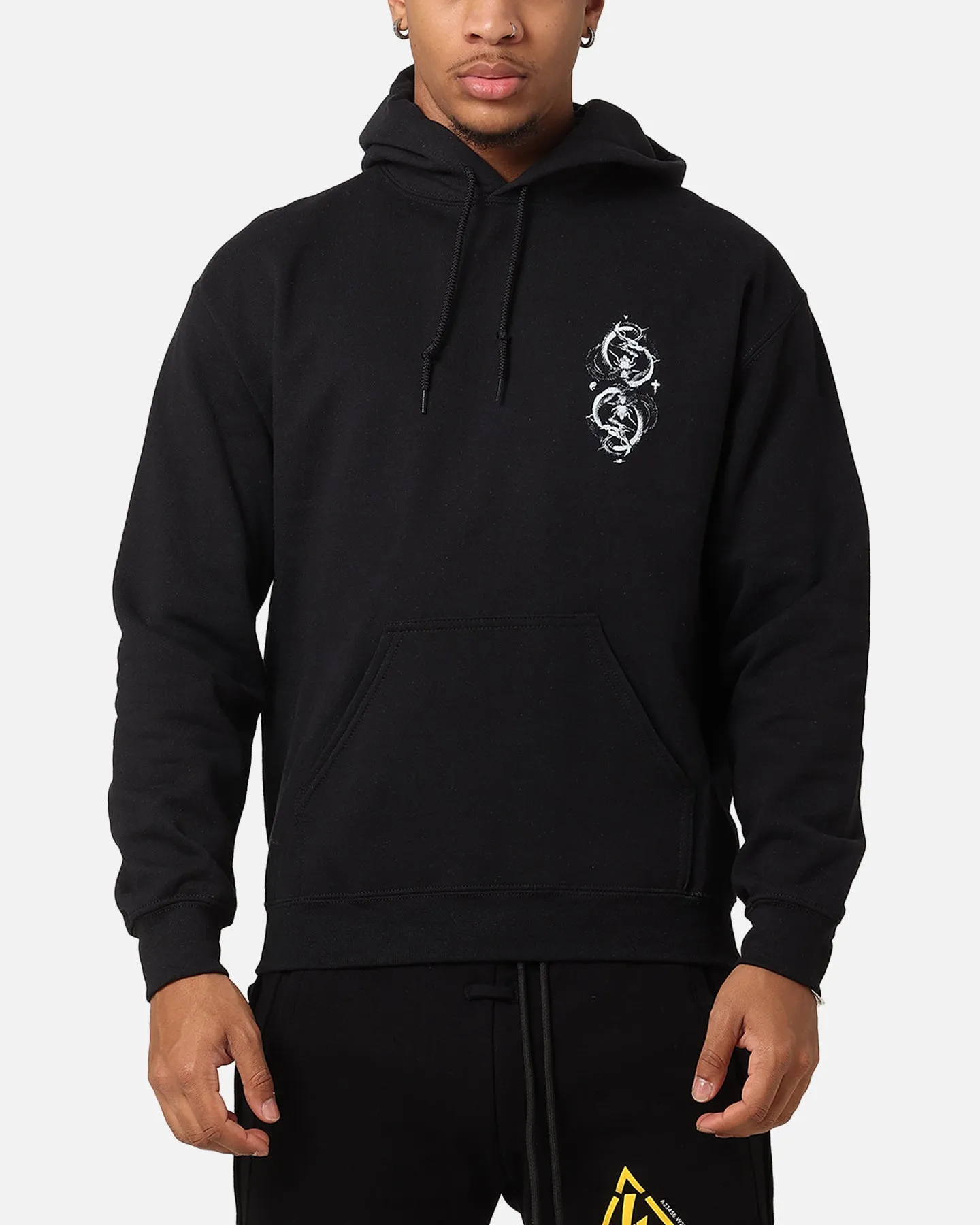 Sleek Fit Process The Anti Order Double Dragon Hoodie Black/White