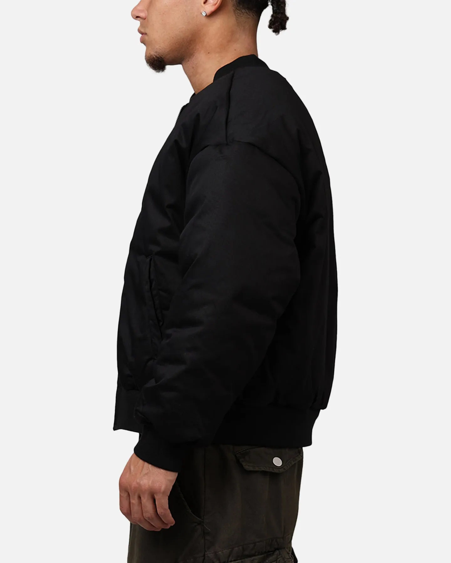 Equity The Anti Order Oversized Cropped Bomber Jacket Black