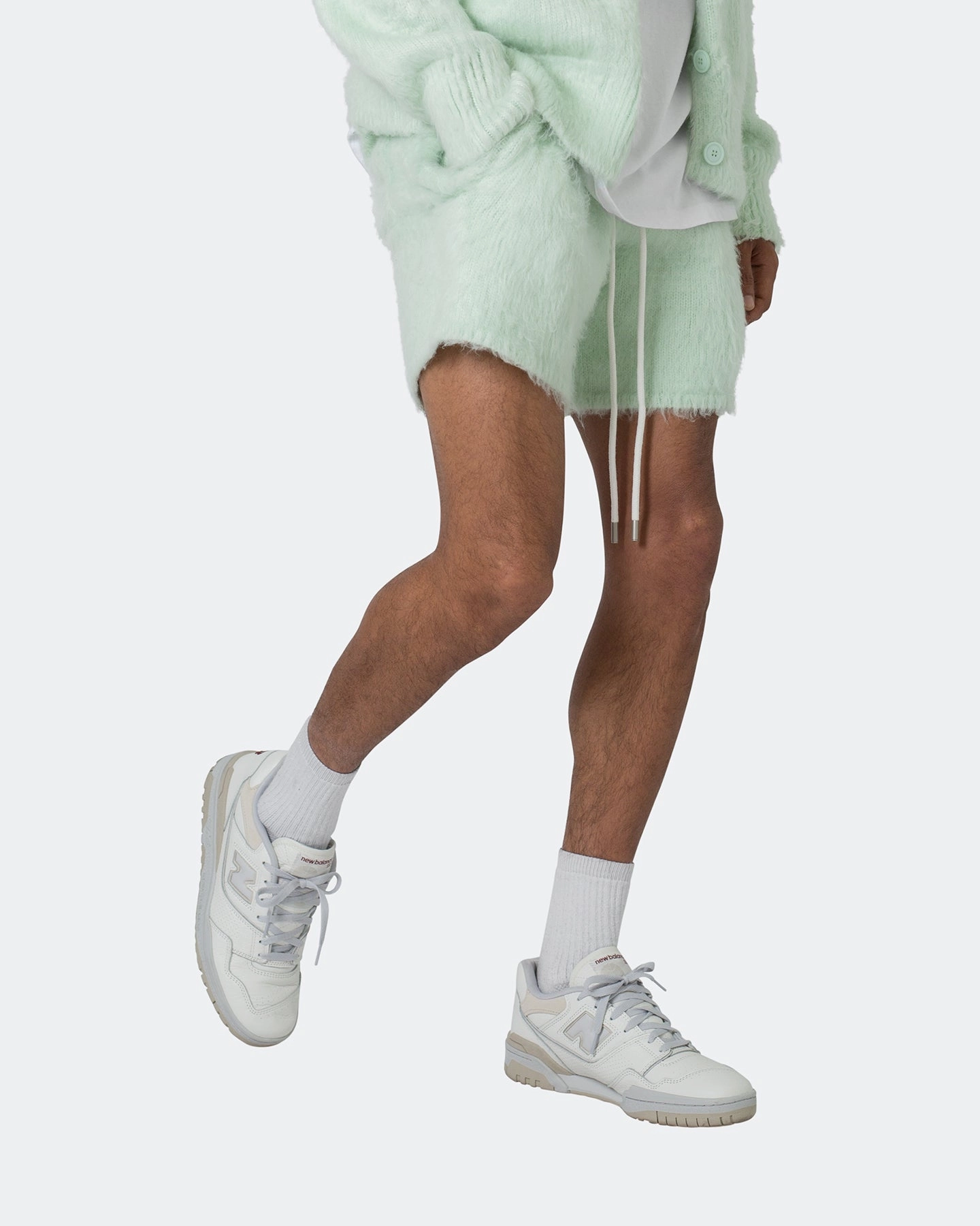 Odor Control Technology MNML Fuzzy Sweat Shorts Mint