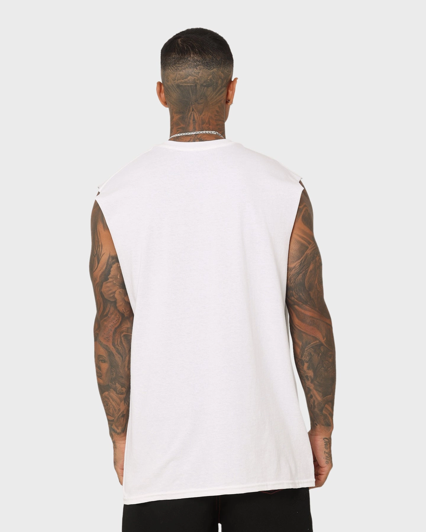 Organic Cotton Blend Functional Wear Goat Crew Shinjuku Muscle T-Shirt White