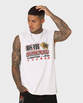 Lightweight Weave Goat Crew Shinjuku Muscle T-Shirt White