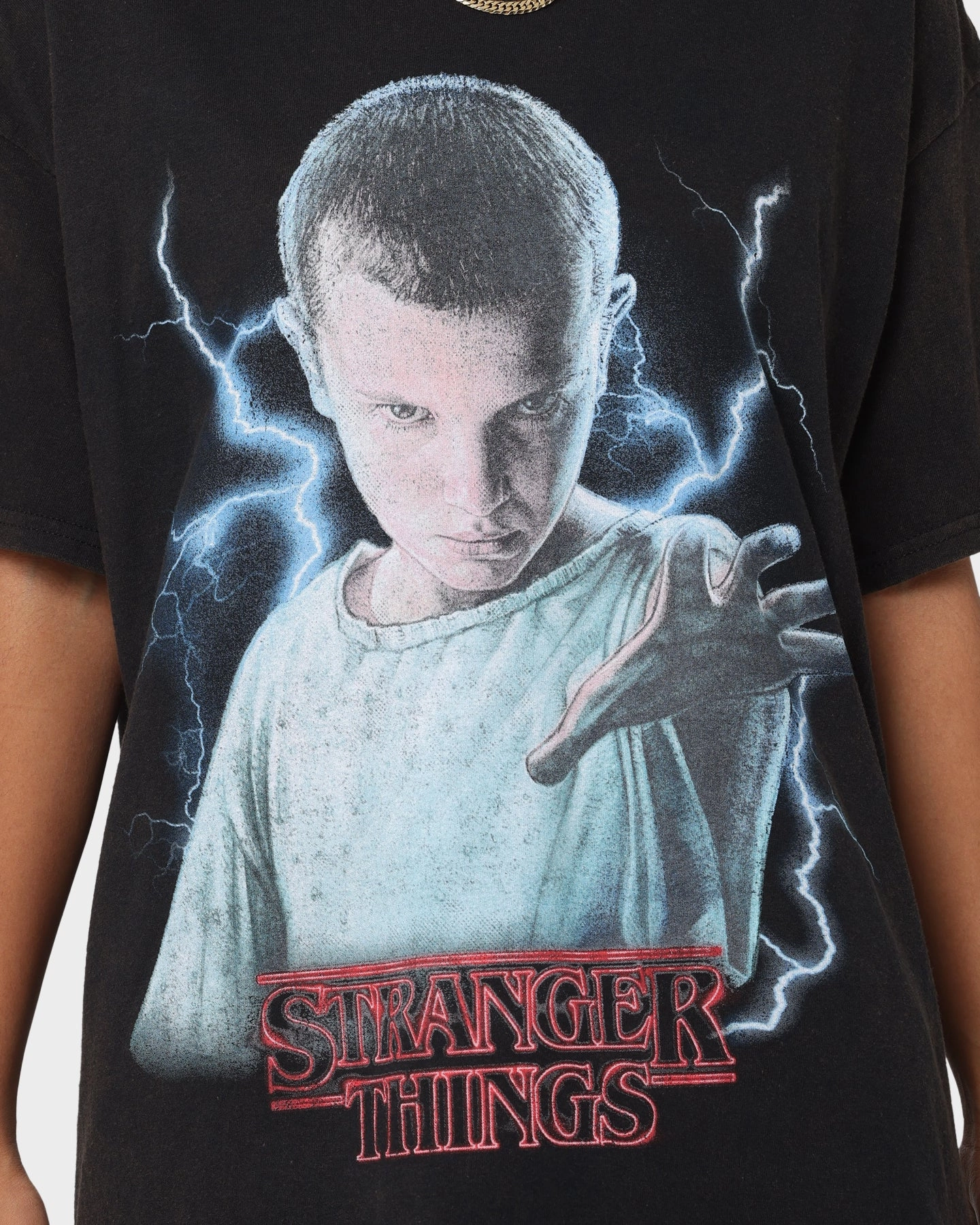 Sleeveless freedom Goat Crew X Stranger Things Eleven Premium Vintage T-Shirt Black Wash