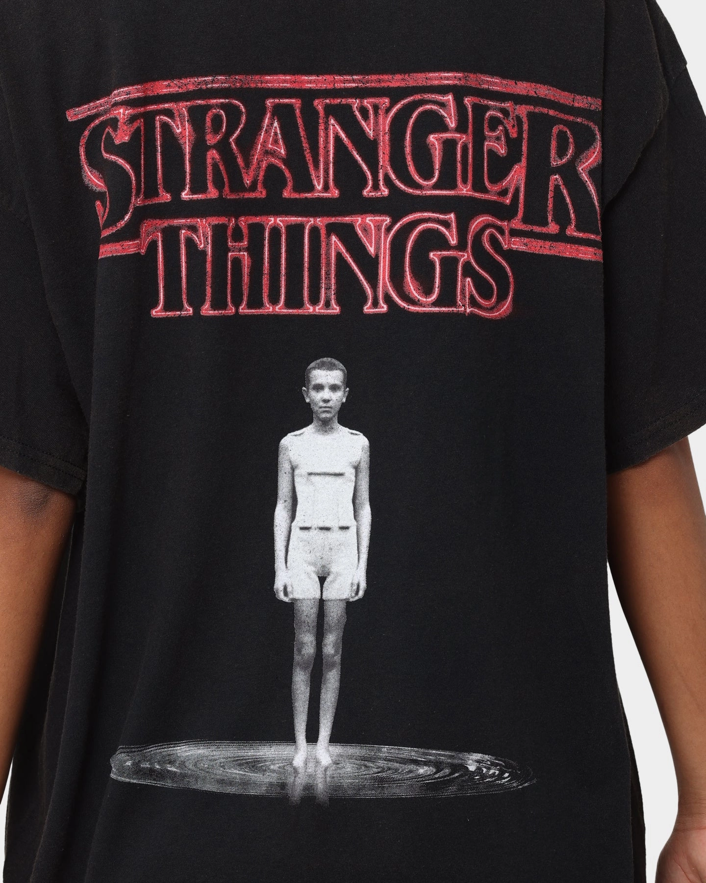 Goat Crew X Stranger Things Eleven Premium Vintage T-Shirt Black Wash Athletic Wear