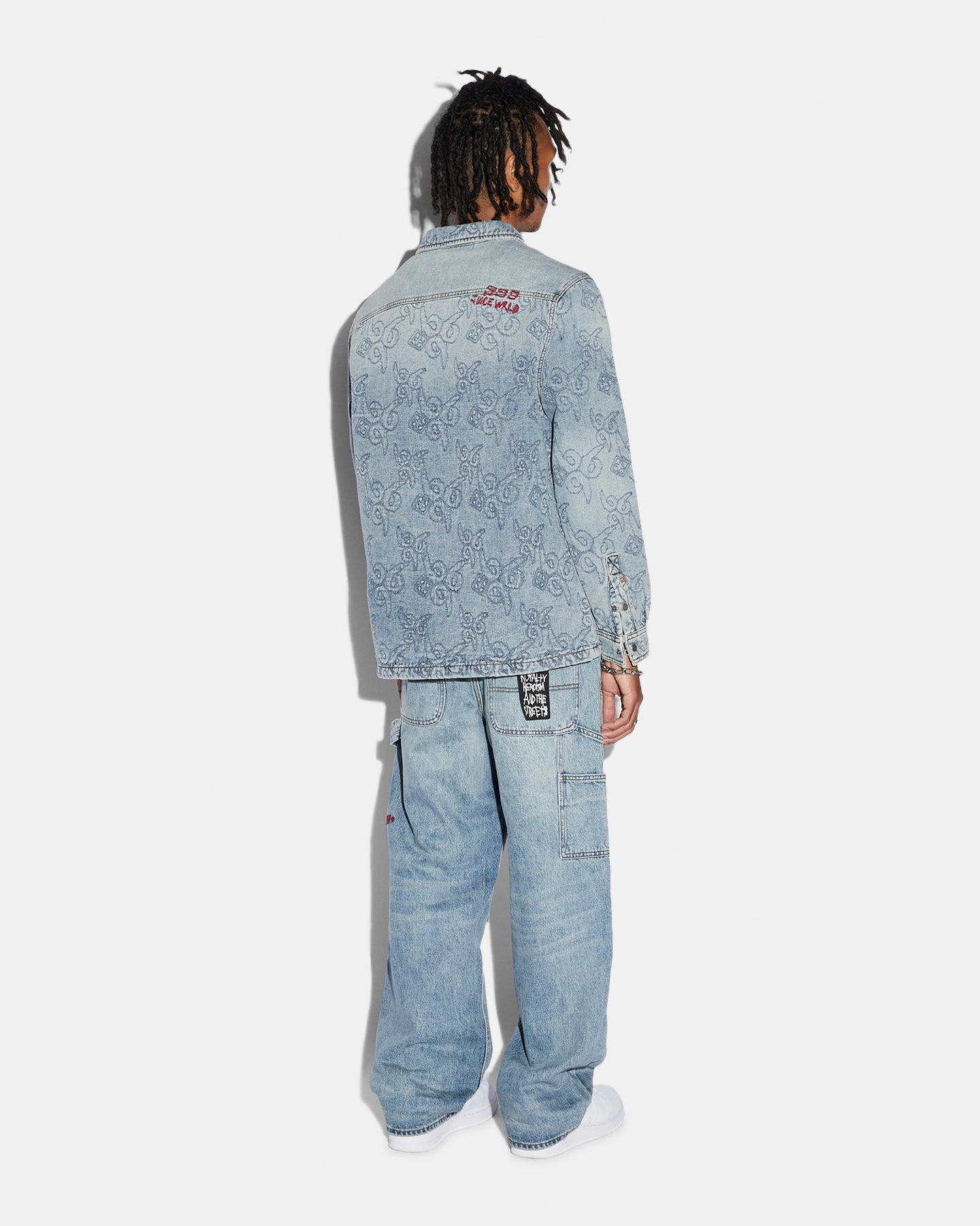 Ksubi X Juice Wrld K9 Stone Quilted Long Sleeve Shirt Denim online purchase popular among fashionistas