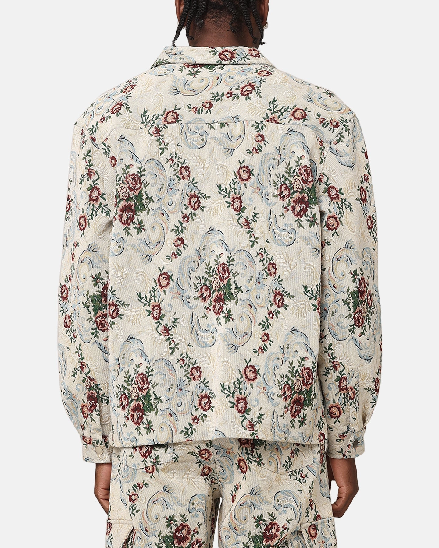 XXIII Floral Jacquard Jacket White Antique Smart Look Adventure Ready