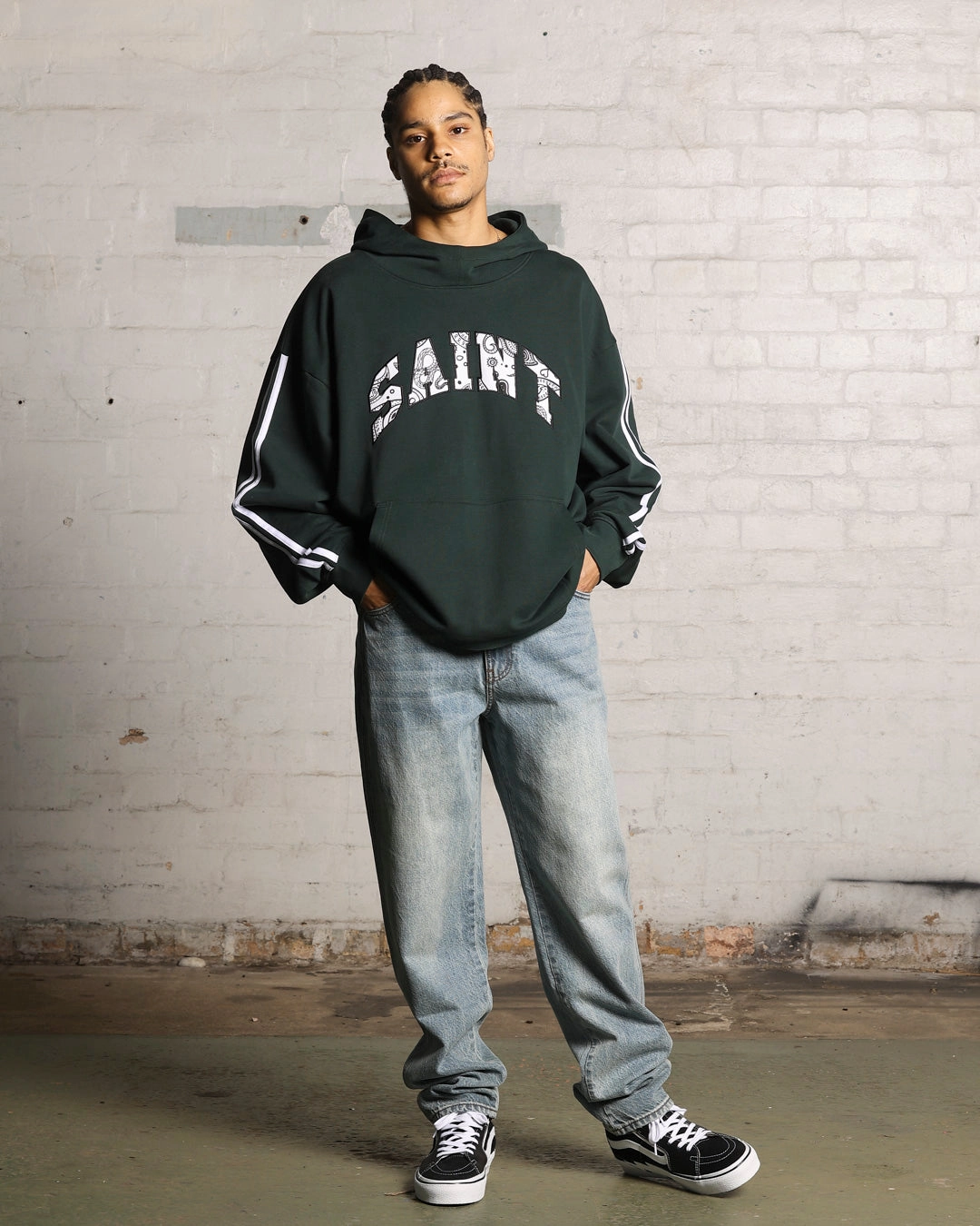 Saint Morta La Palla Box Hoodie Stadium Green Train Layered Comfort