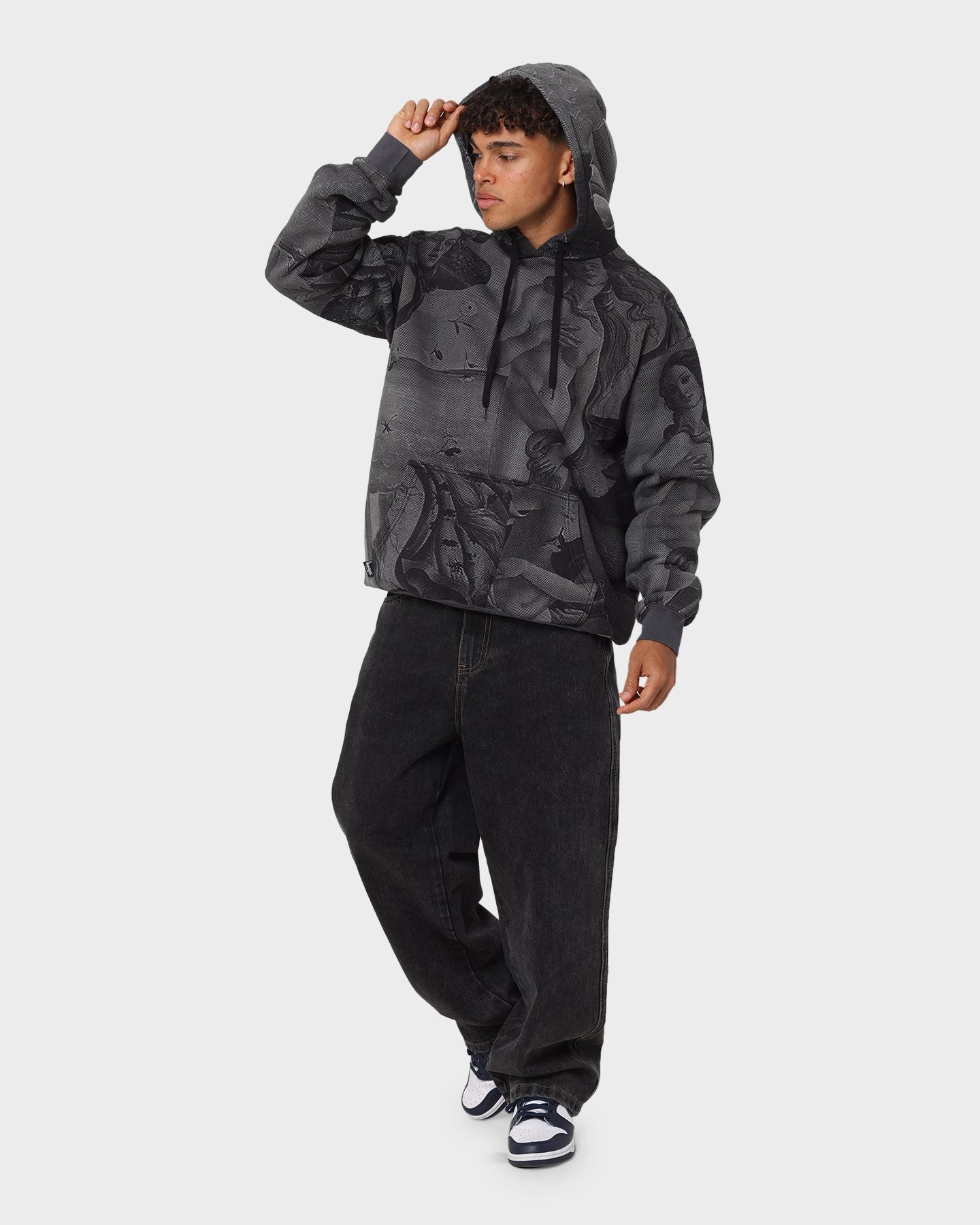 Stussy Dyed Venus Hoodie Black Ergonomic Pattern