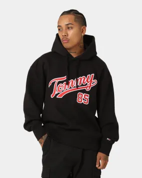 Tommy Jeans TJM Relaxed College 85 Hoodie Black Anti-pill Flexible Motion