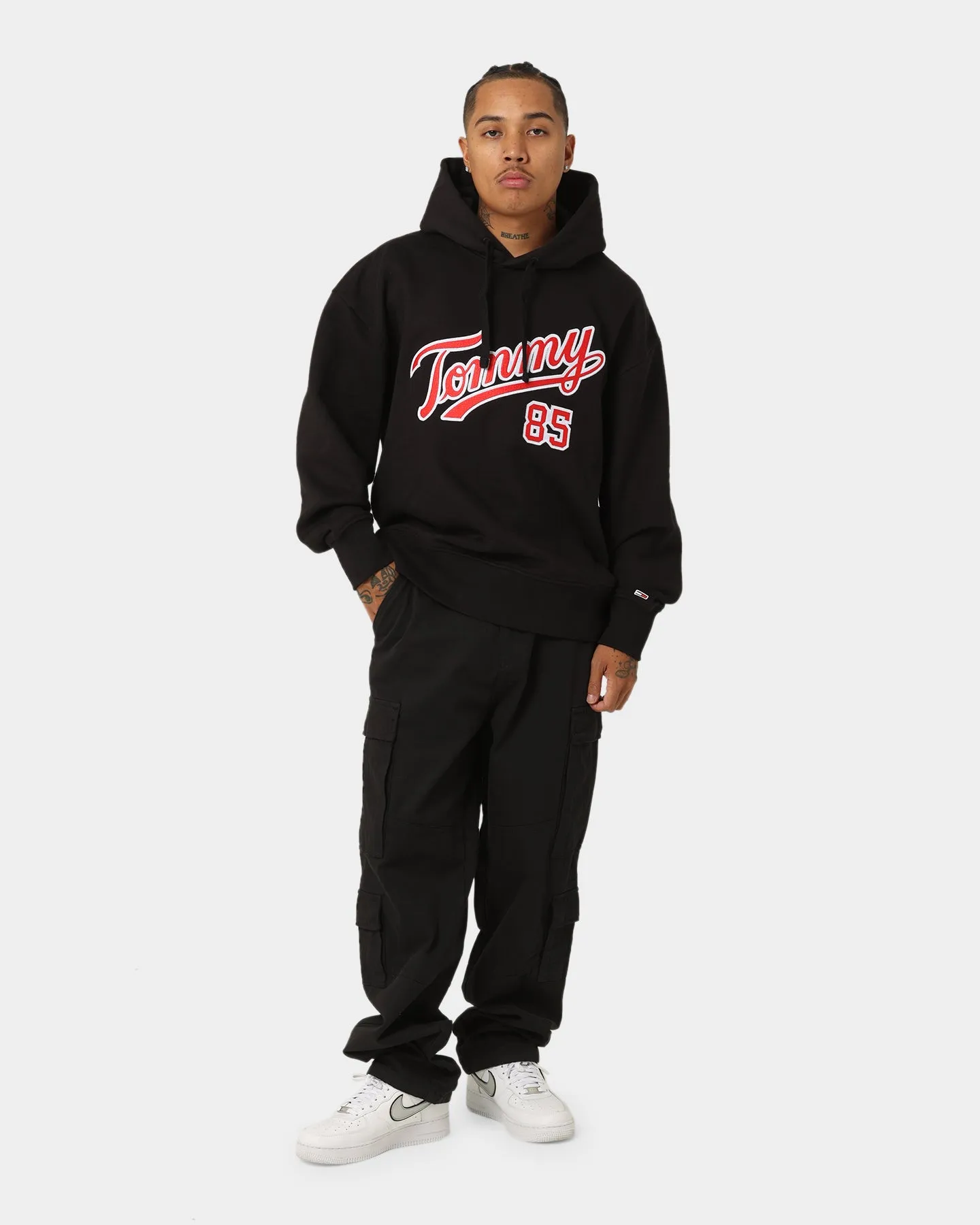 Sort Tommy Jeans TJM Relaxed College 85 Hoodie Black