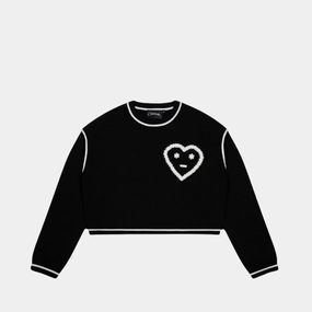 cricket Carsicko Don't Touch Knit Sweater - Black / White