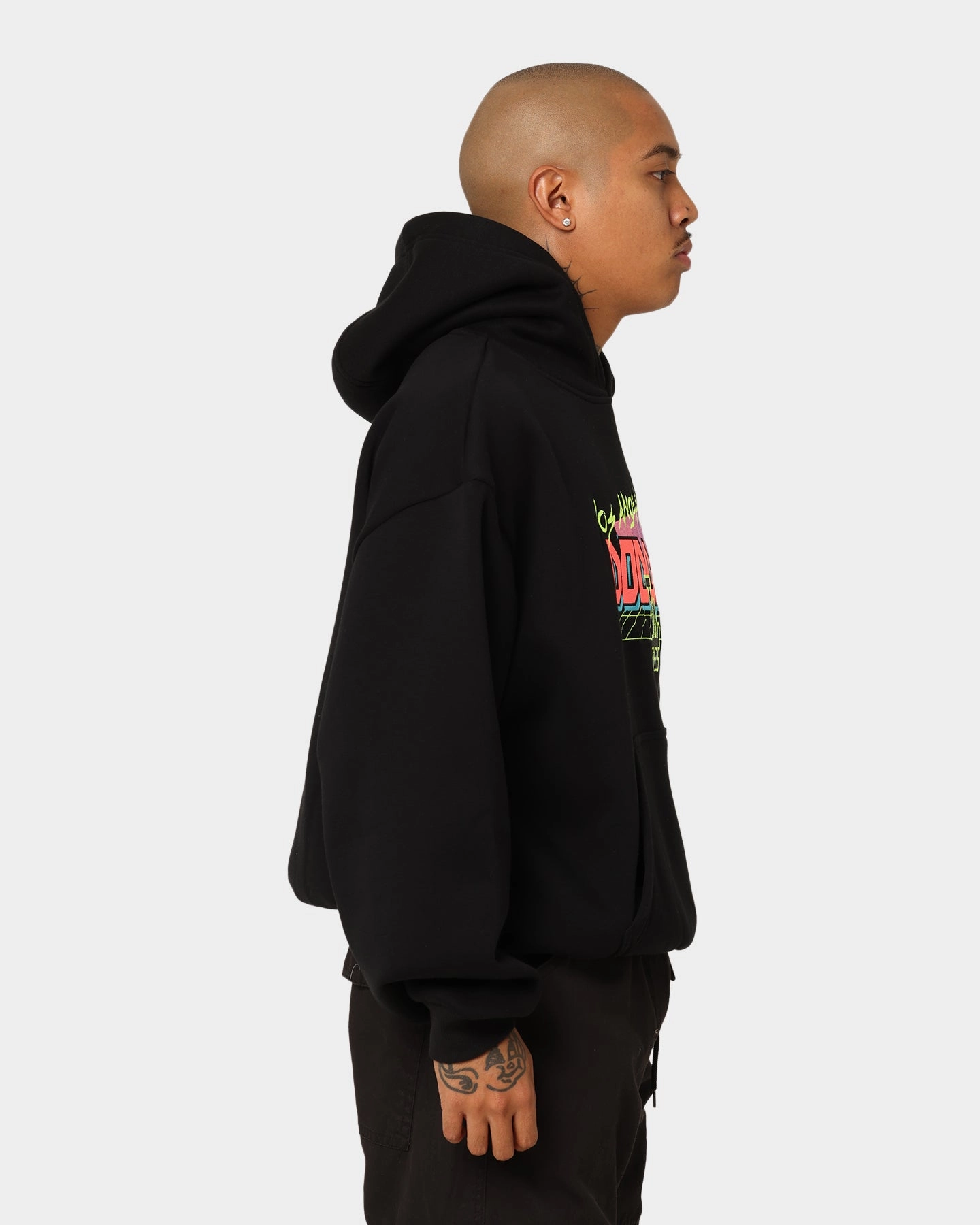 New Era Los Angeles Dodgers Retro Arcade Hoodie Black Multi Pocket Style