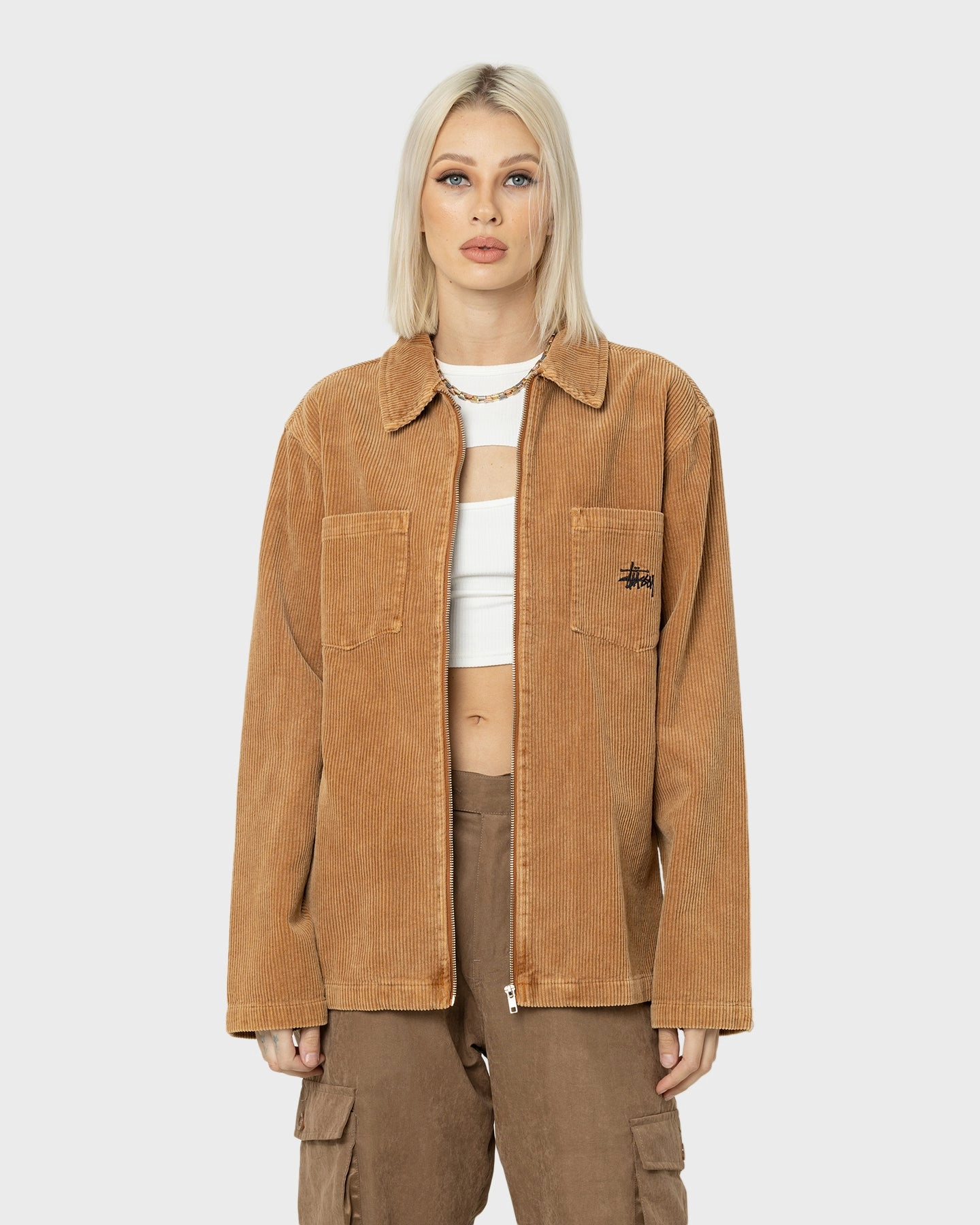 Premium Fit Stussy Tyler Corduroy Jacket Hazel
