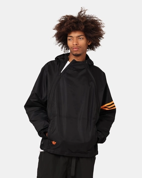 Adidas Neuclassics  Dual Zip Windbreaker Black/Semi Impact Orange Help