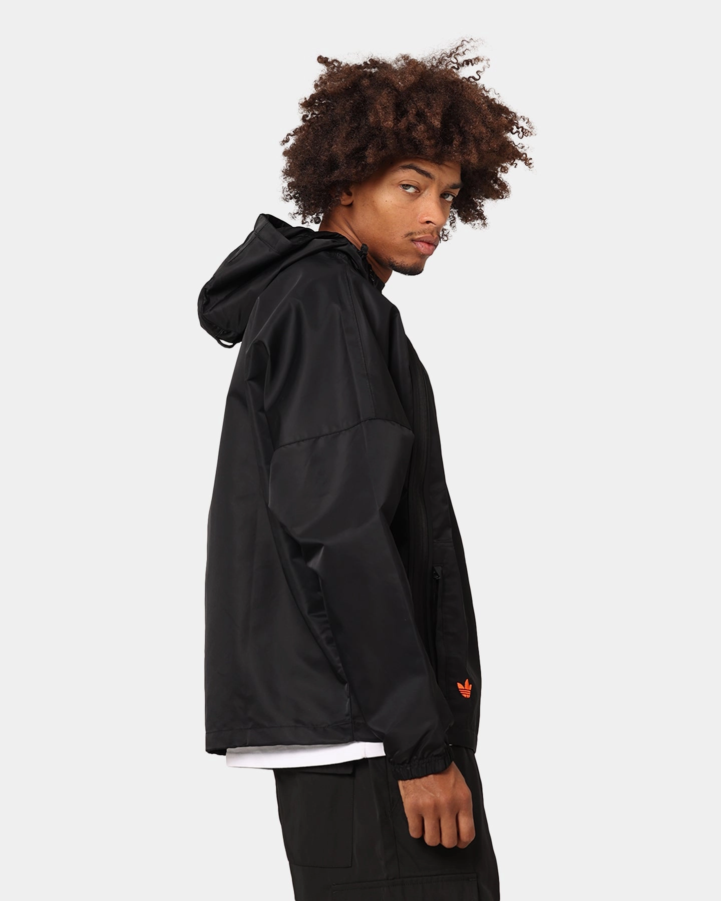suitable for product launches Passion Adidas Neuclassics  Dual Zip Windbreaker Black/Semi Impact Orange