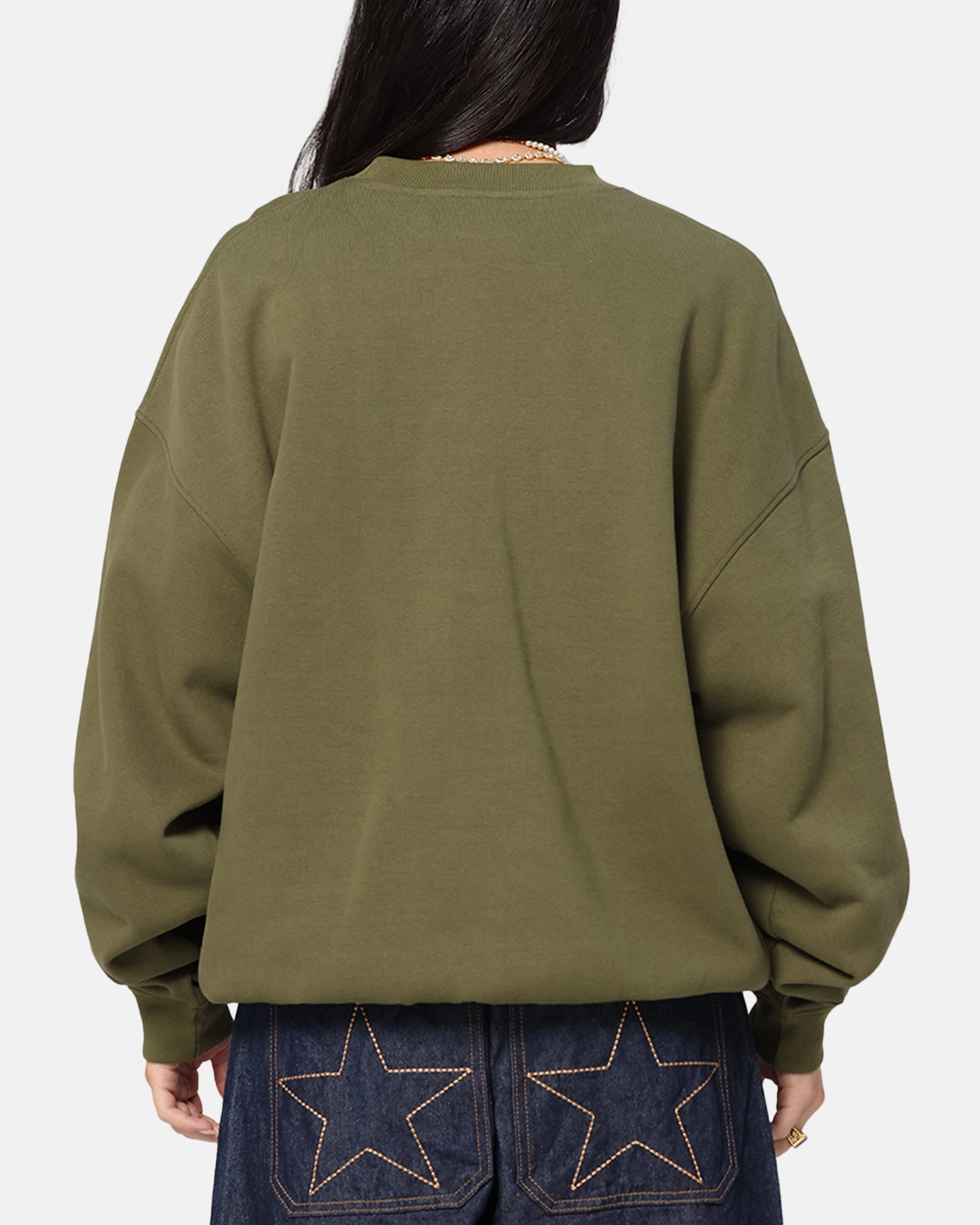 Breathable Material Loiter Arch Premium Crewneck Khaki