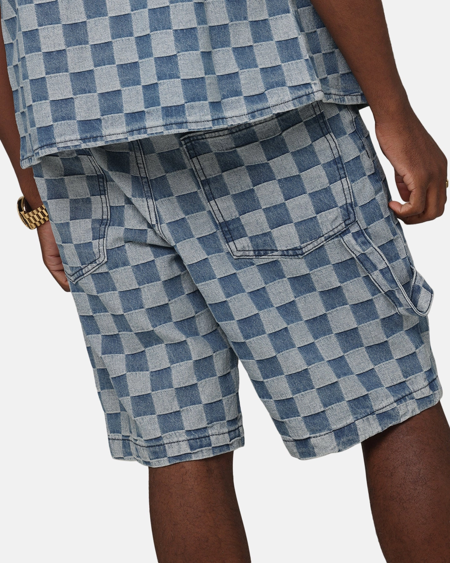 XXIII Checker Board Jort Blue MultiPocketDesign
