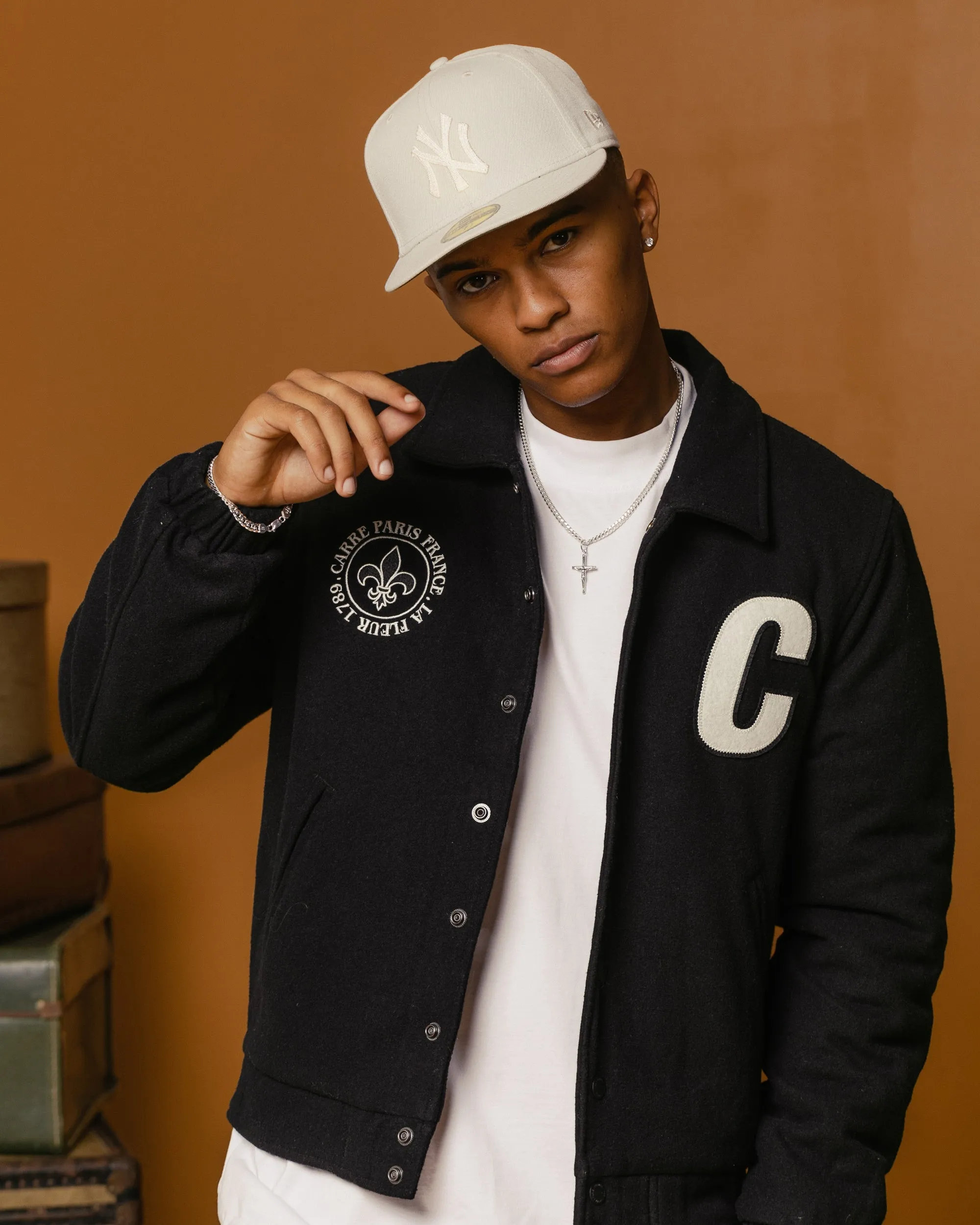 Carre Class Varsity Jacket Black thermal University