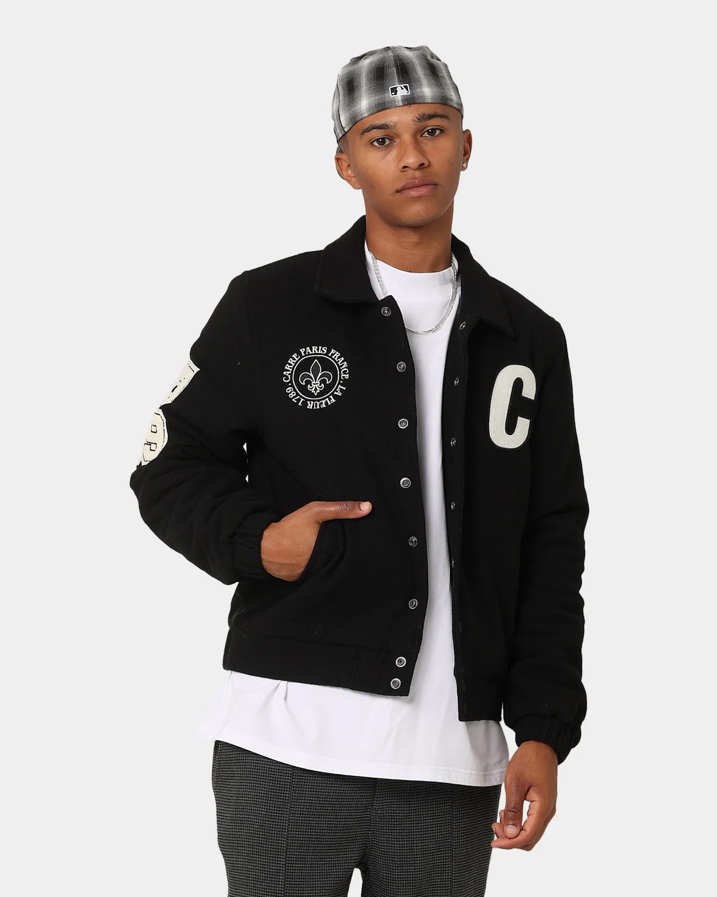 Carre Class Varsity Jacket Black Elegant