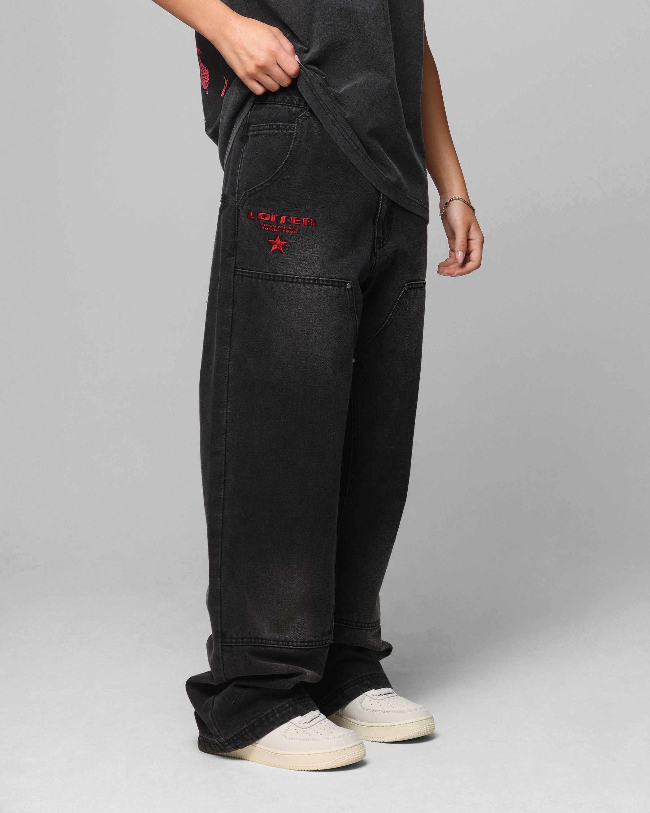 Loiter Unit Hunter Pants Vintage Black Modern Comfort Classic Look