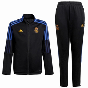 Kids - Real Madrid training presentation tracksuit 2021/22 - Adidas Expedition gear