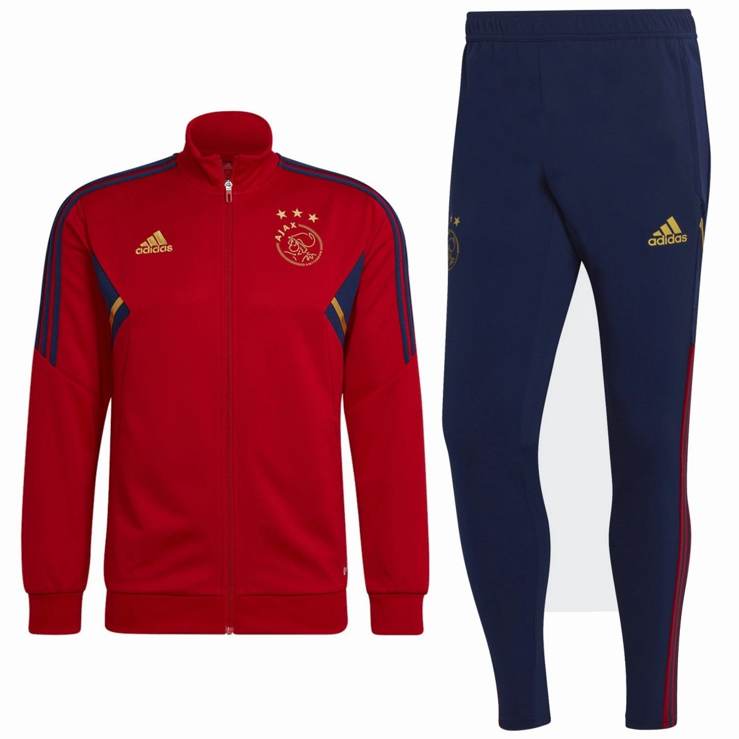 Ajax Amsterdam training presentation Soccer tracksuit 2022/23 - Adidas Strategic Ventilation Cuts Durable Design