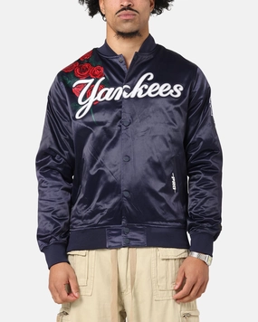suitable for sunny days picnic - goers Pro Standard New York Yankees Roses Satin Jacket Navy