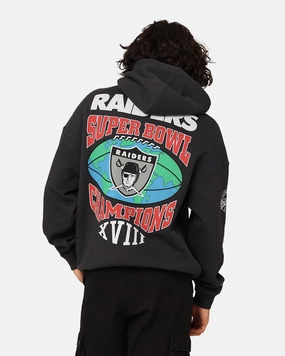 Street Edge Enjoy Mitchell & Ness Los Angeles Raiders Super Bowl World Hoodie Faded Black