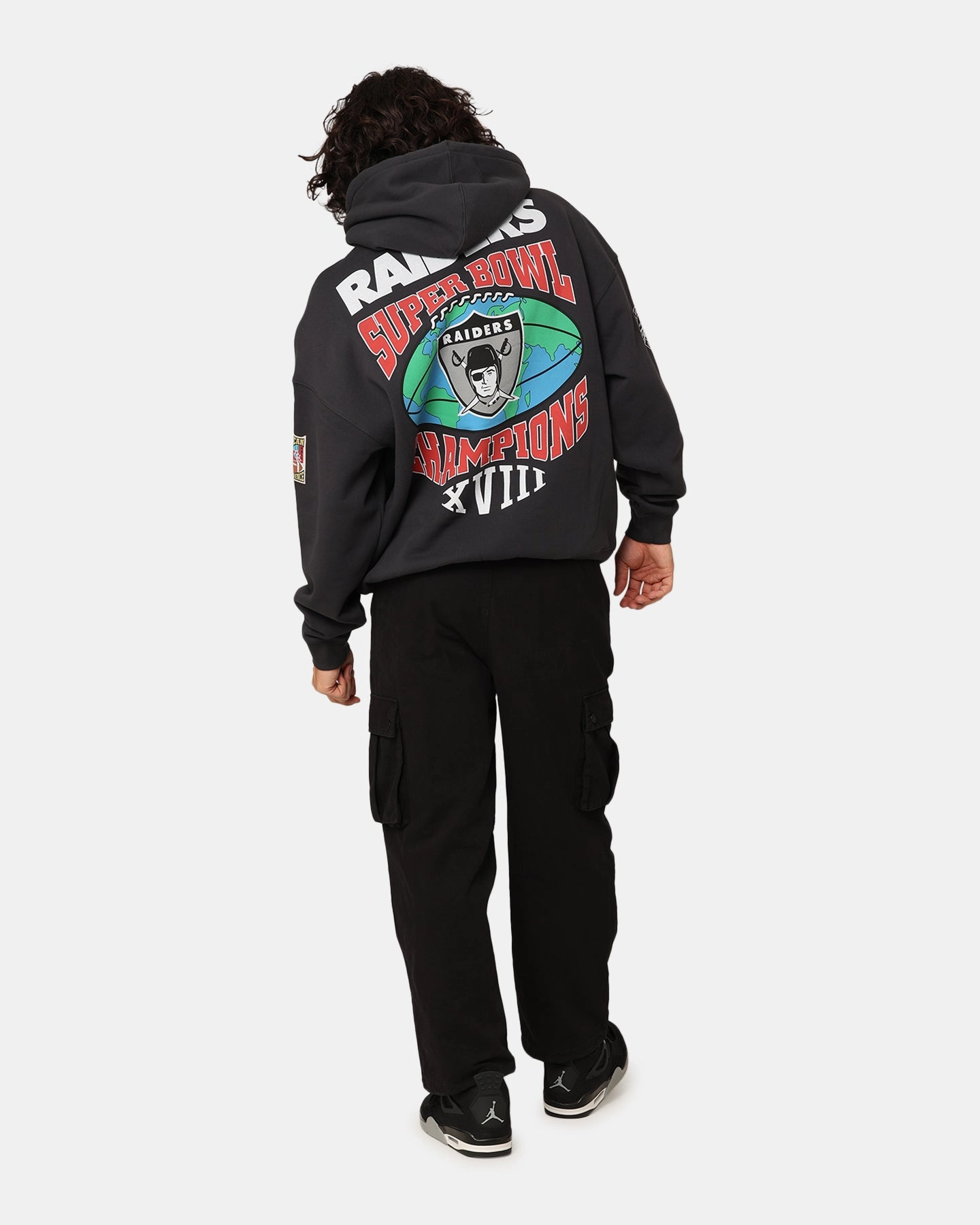 Easter Position Mitchell & Ness Los Angeles Raiders Super Bowl World Hoodie Faded Black