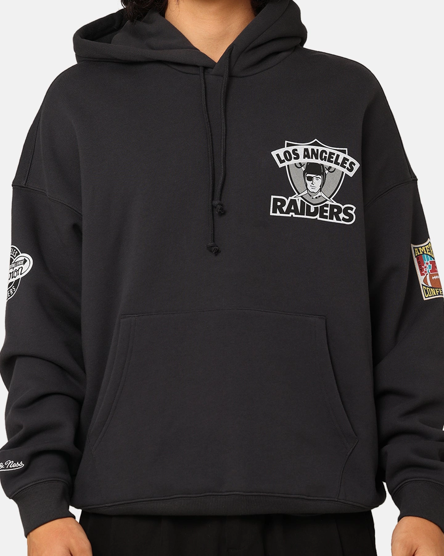 Ring Mitchell & Ness Los Angeles Raiders Super Bowl World Hoodie Faded Black
