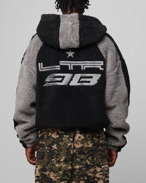 Loiter Speedway Fleece Jacket Black/Grey popular among teenagers