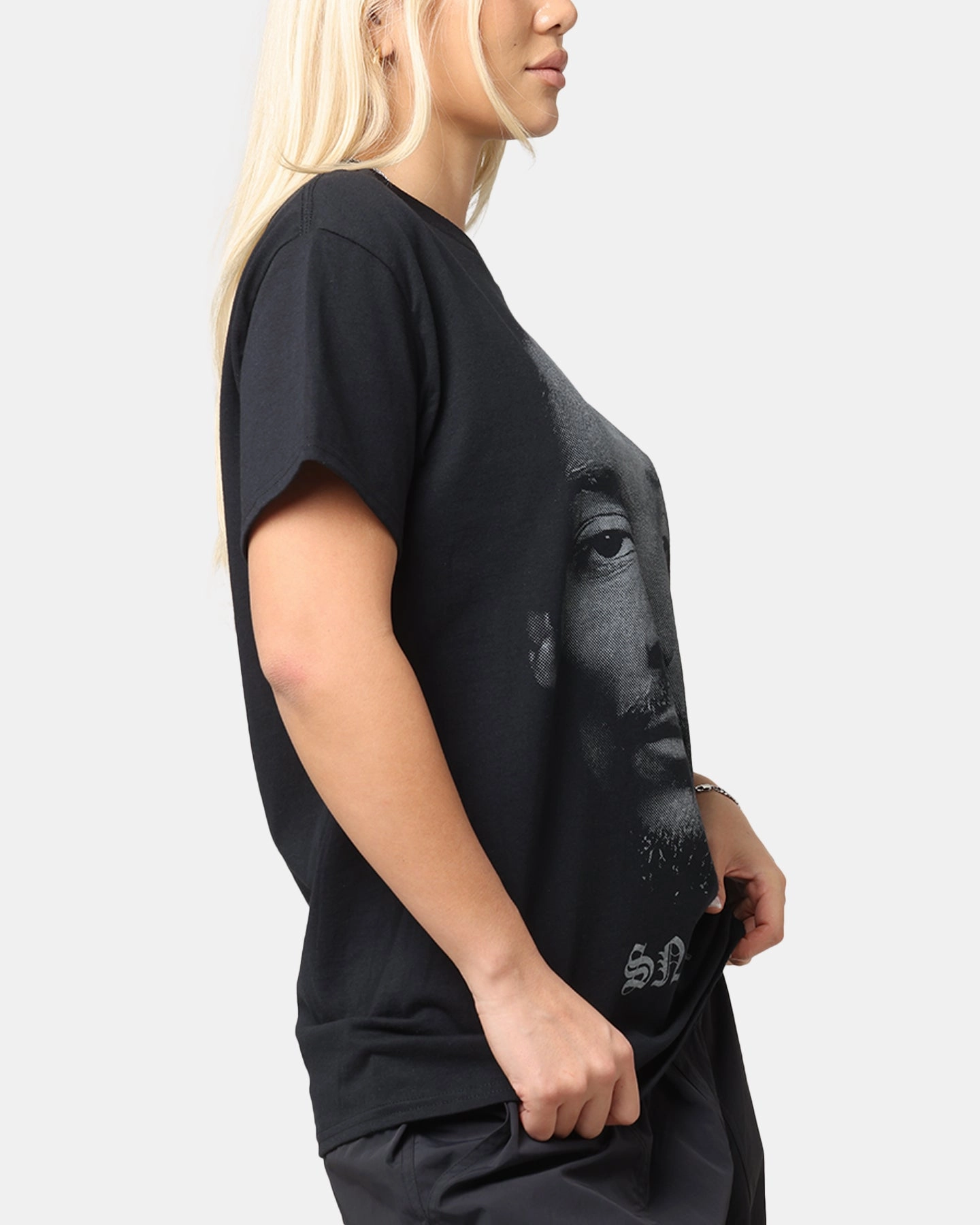 Snoop Dogg Big Face T-Shirt Black OdorResistant Chic Fit