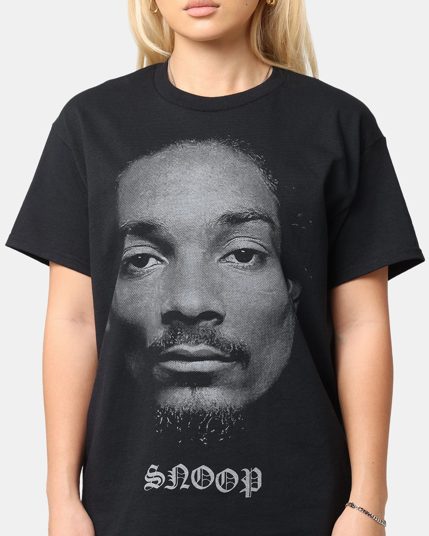 Eco Certified Fiber Low Impact Dye Snoop Dogg Big Face T-Shirt Black