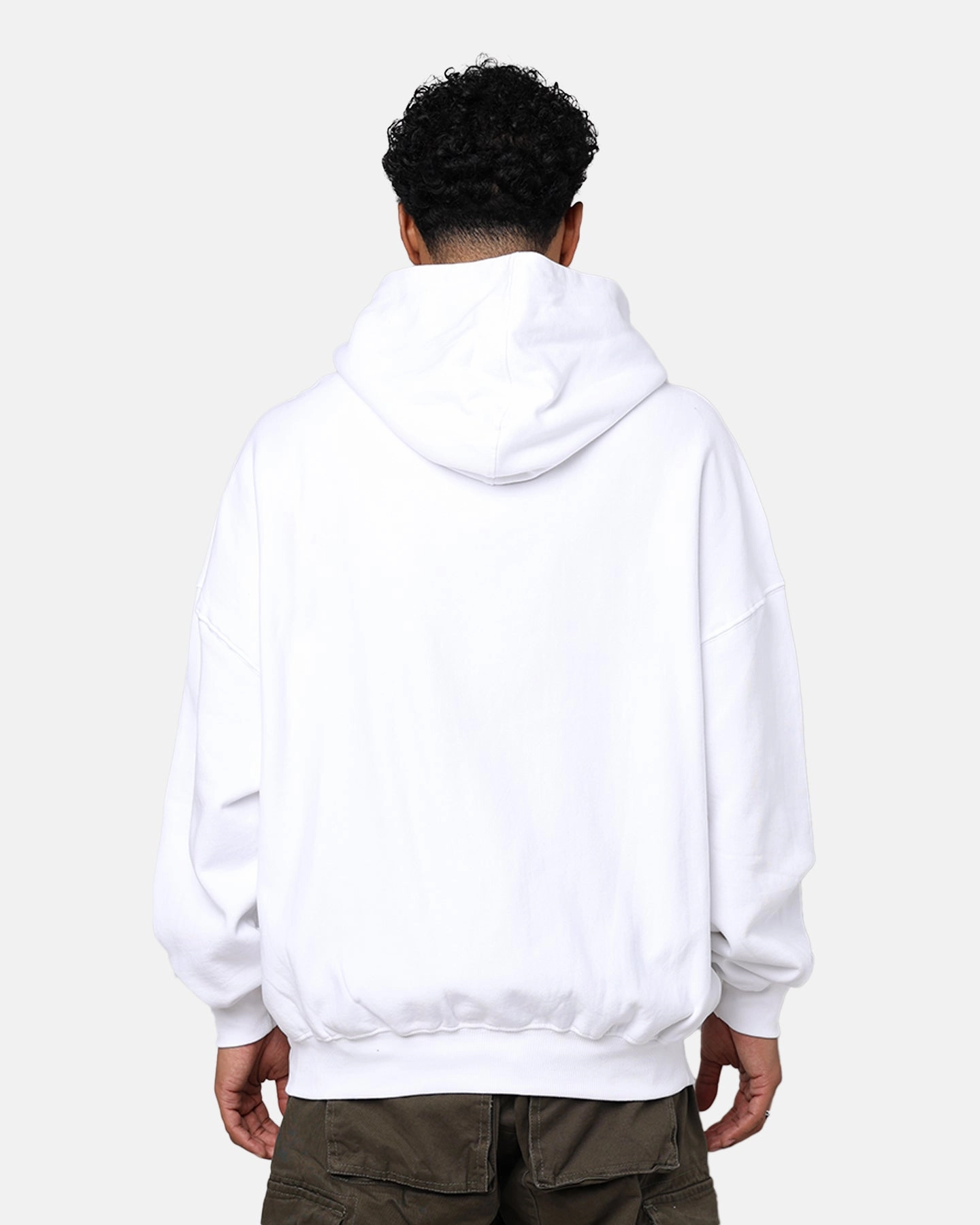 Button Closure Carr?? Puffy C Hoodie White