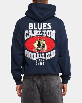 Mitchell & Ness Carlton Blues Team Hoodie Navy Ethical Manufacturing Fleece Lining