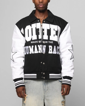 Give Loiter Vice City Varsity Jacket Black/White