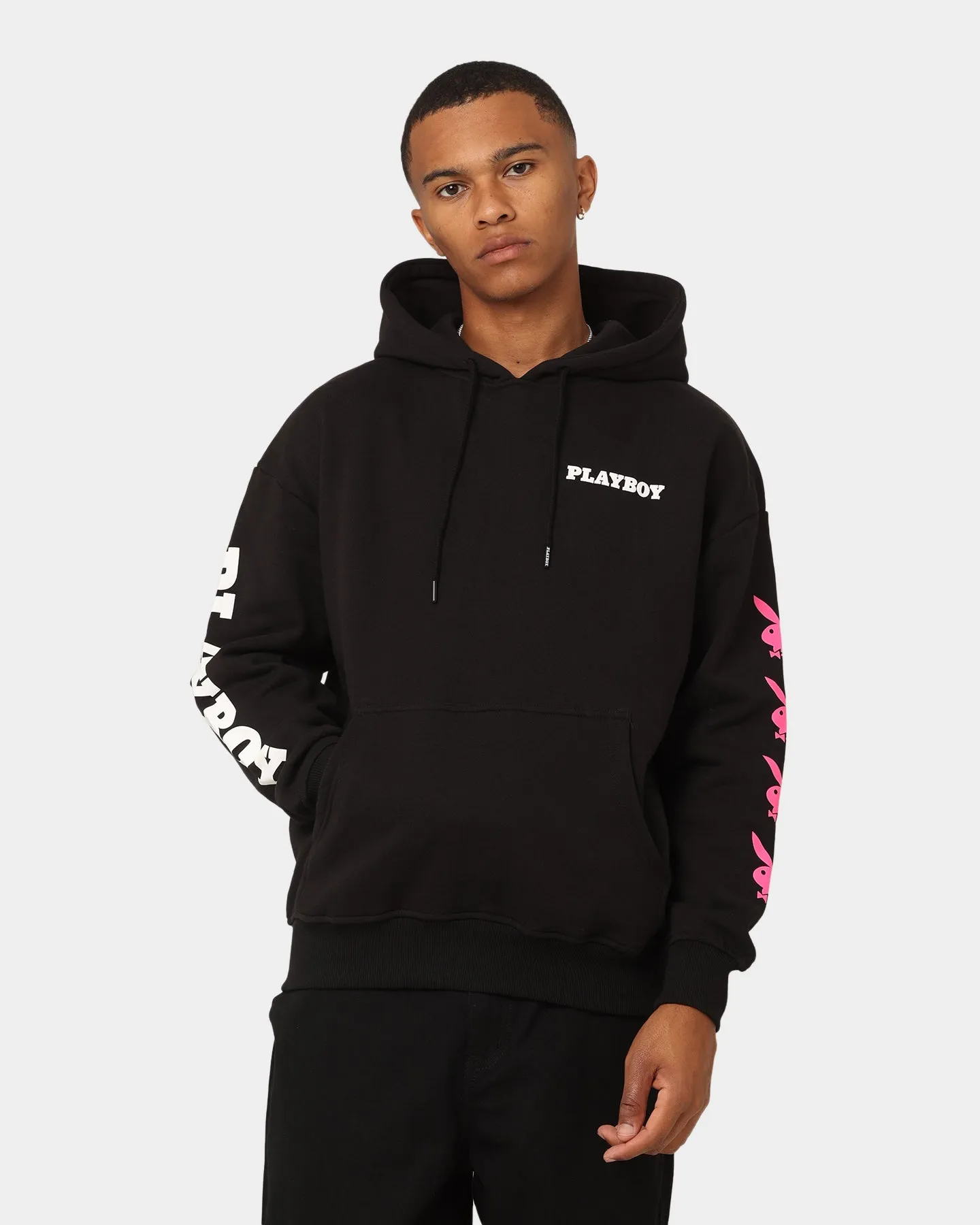 Playboy Stack Blend Hoodie Black Rain Friendly city break