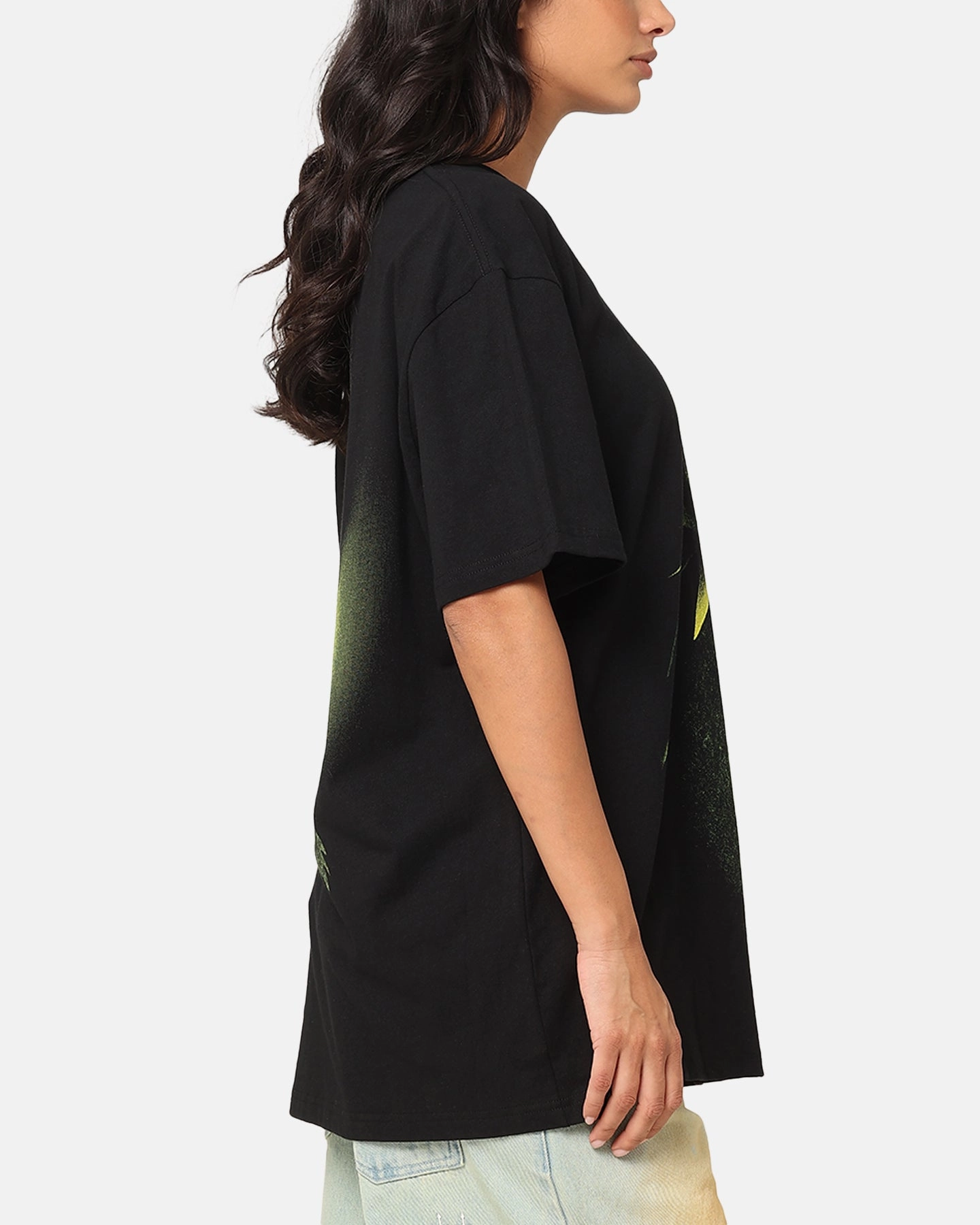 Microfiber Blend Comfortable Layering American Thrift Disney The Muppets Kermit Heavy T-Shirt Black