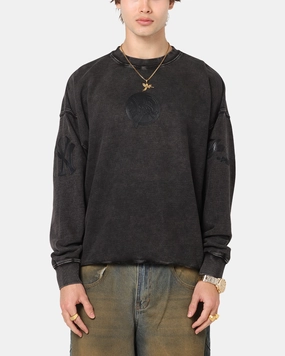 Pro Standard New York Yankees 'Wash Vanguard' Fleece Crewneck Washed Black Eco Certified Fabrications