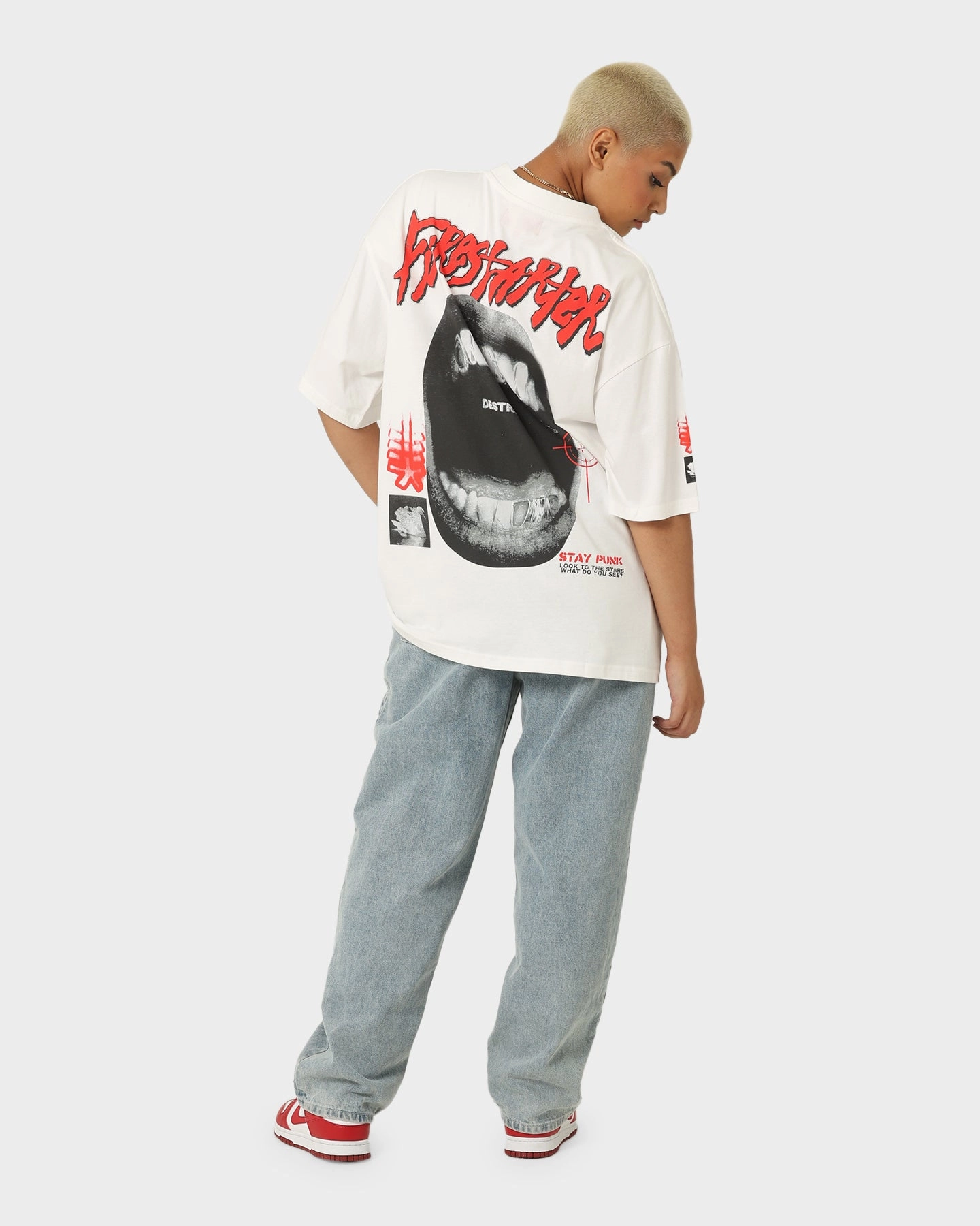 Fashion Must-Have right size Loiter Firestarter Vintage T-Shirt Off White