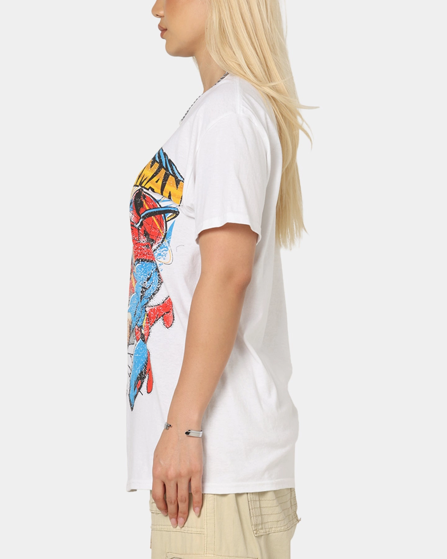 Day-to-Night Look Timeless Must-Have Goat Crew X DC Superman Man Of Steel T-Shirt White