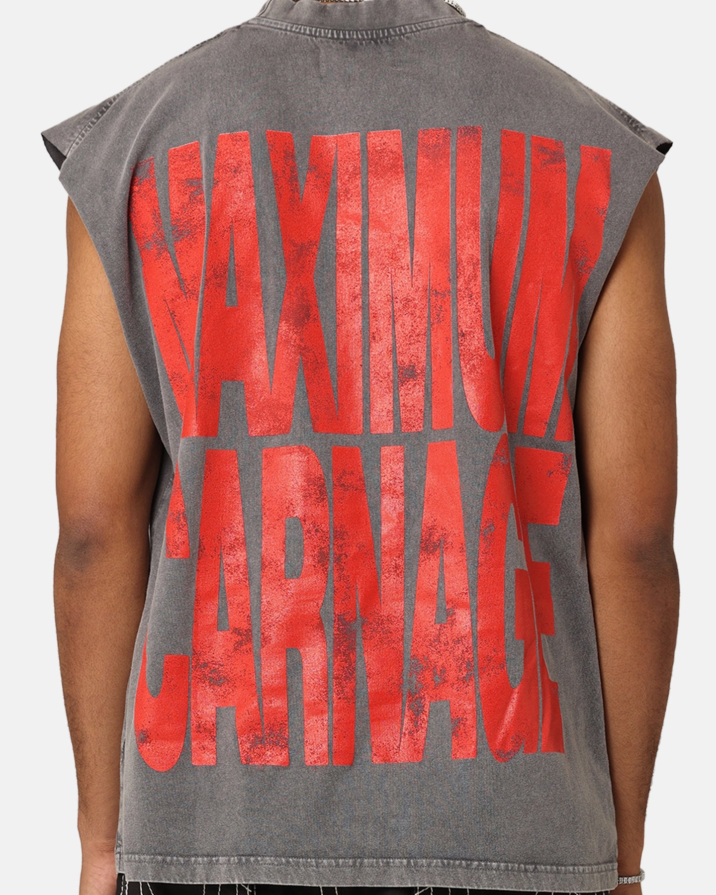 Animal print wildness Marvel Spider-Man Maximum Carnage Muscle T-Shirt Charcoal