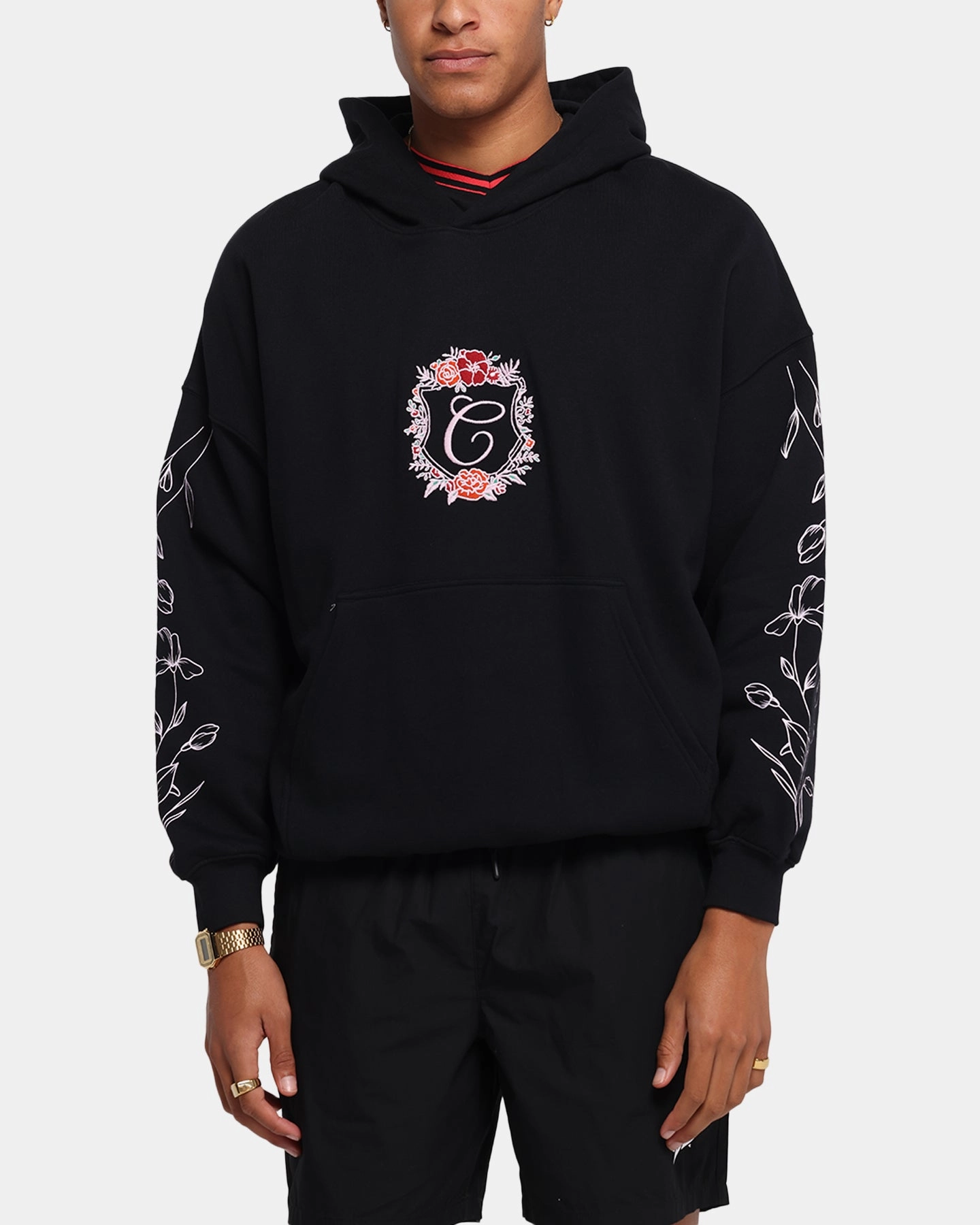 Daily Comfort Mardi Gras wear Carre Club Flora CLS Hoodie Black