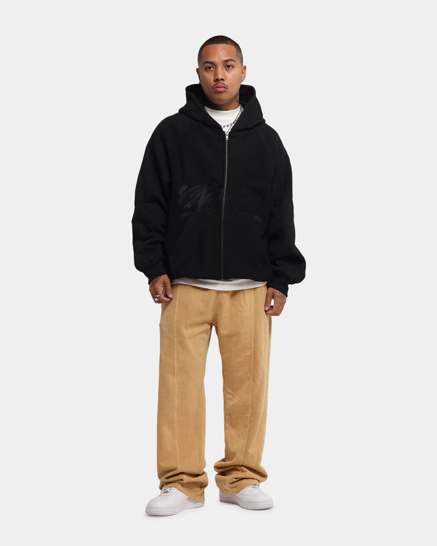 Laser Cut Vents Cold Protection Carre Grit Hoodie Black