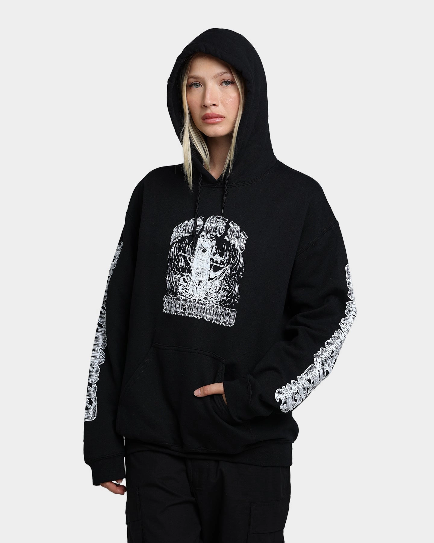 layering option Rats Get Fat Underworld Hoodie Black