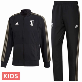 Kids - Juventus black Presentation Soccer Tracksuit 2018/19 - Adidas Outdoor Movement