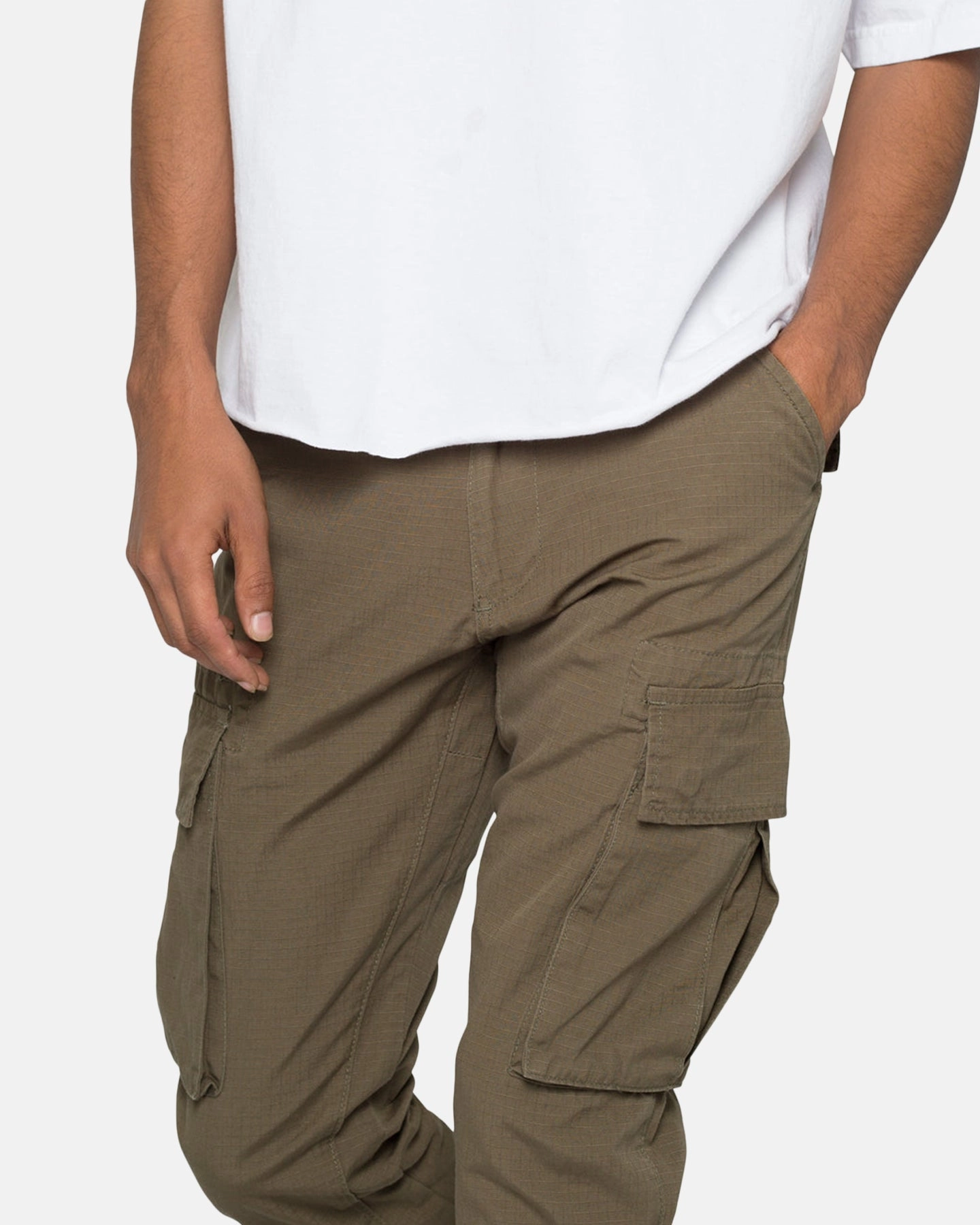 MNML Bootcut Cargo Pants Olive Stay Fresh SecureCargoPockets