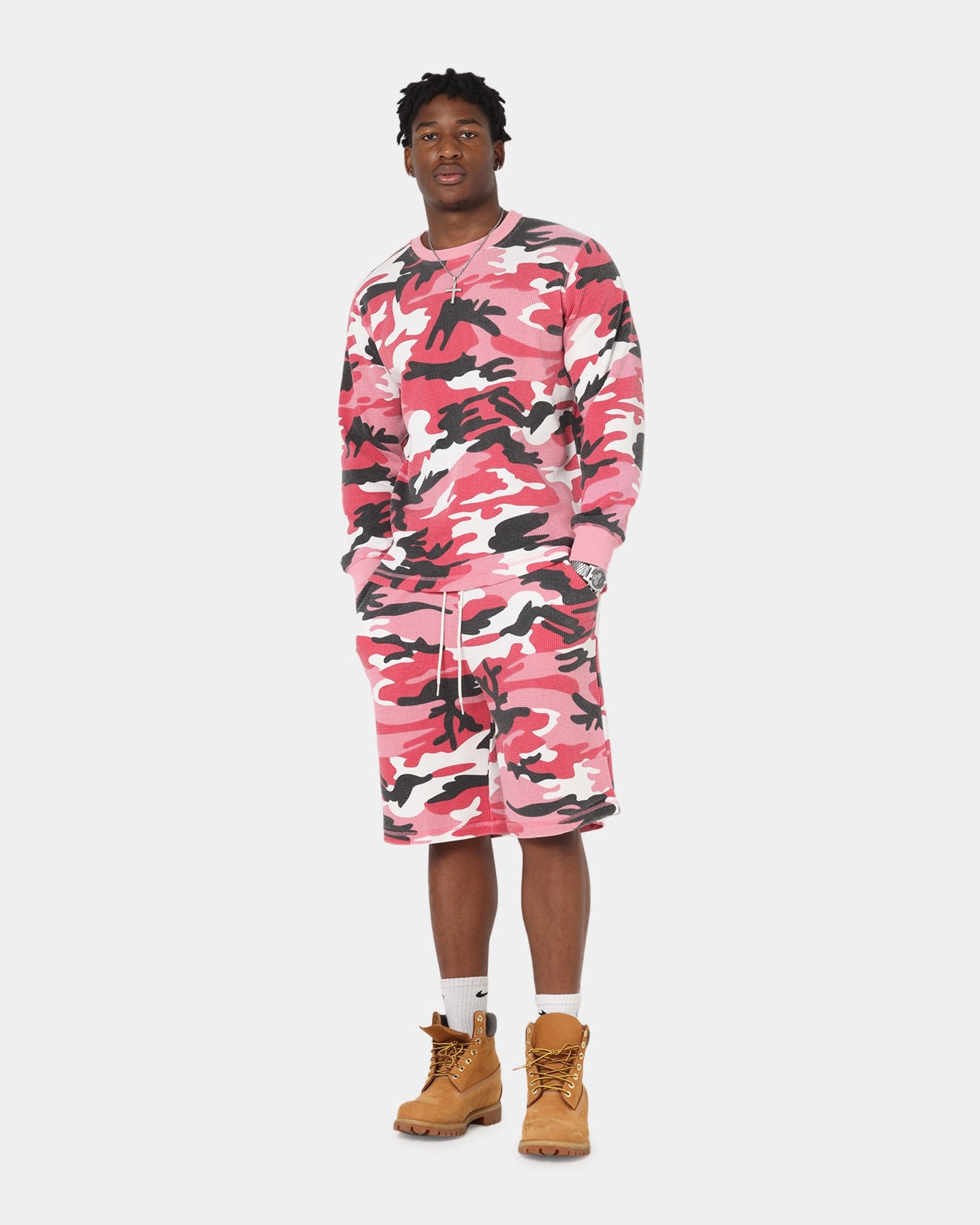 Sporty Look certified XXIII Printed Thermal Long Sleeve T-Shirt Pink Camo