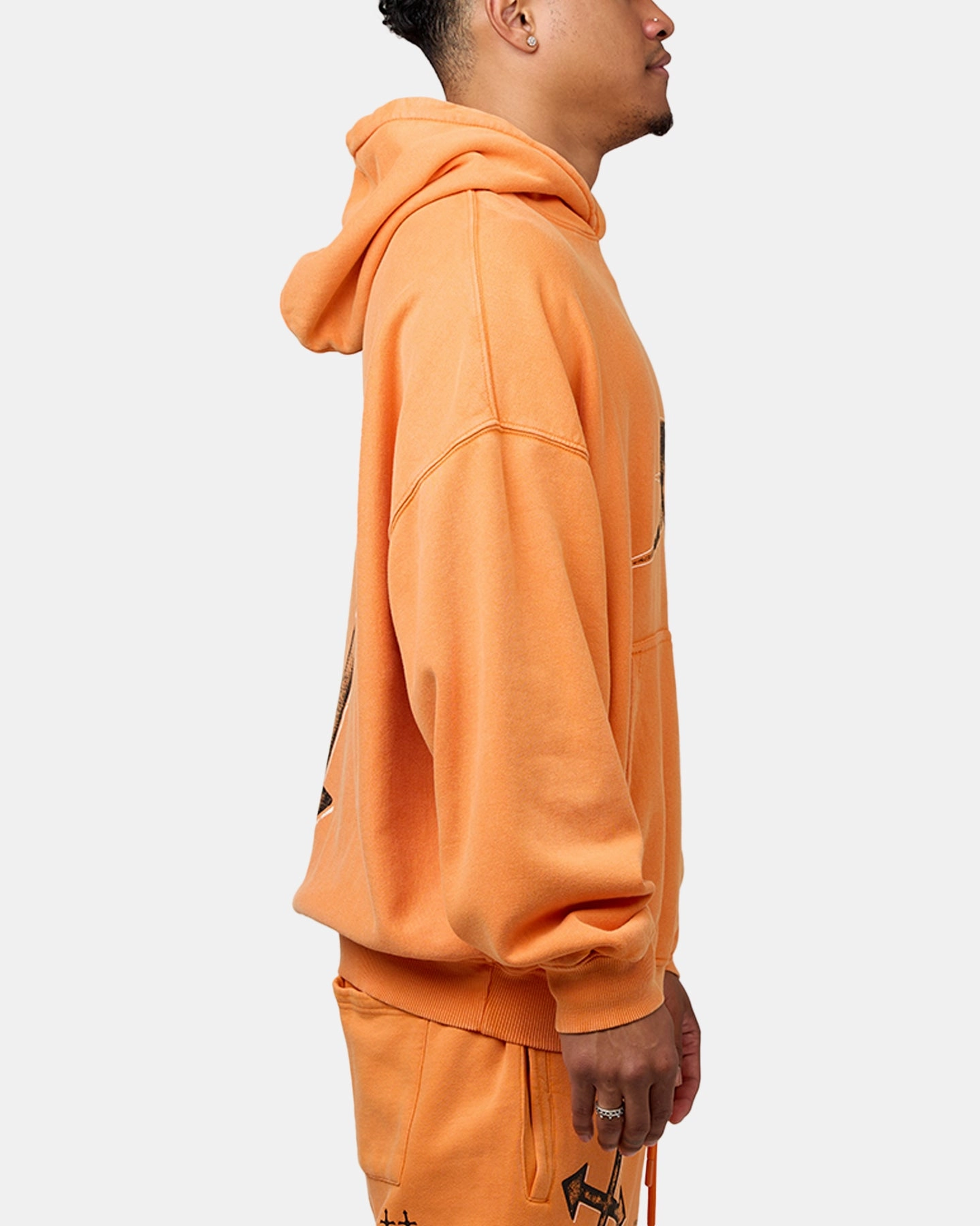 Saint Morta SSIX Vintage Hoodie Vintage Orange Non Bulky Design Nail-polish