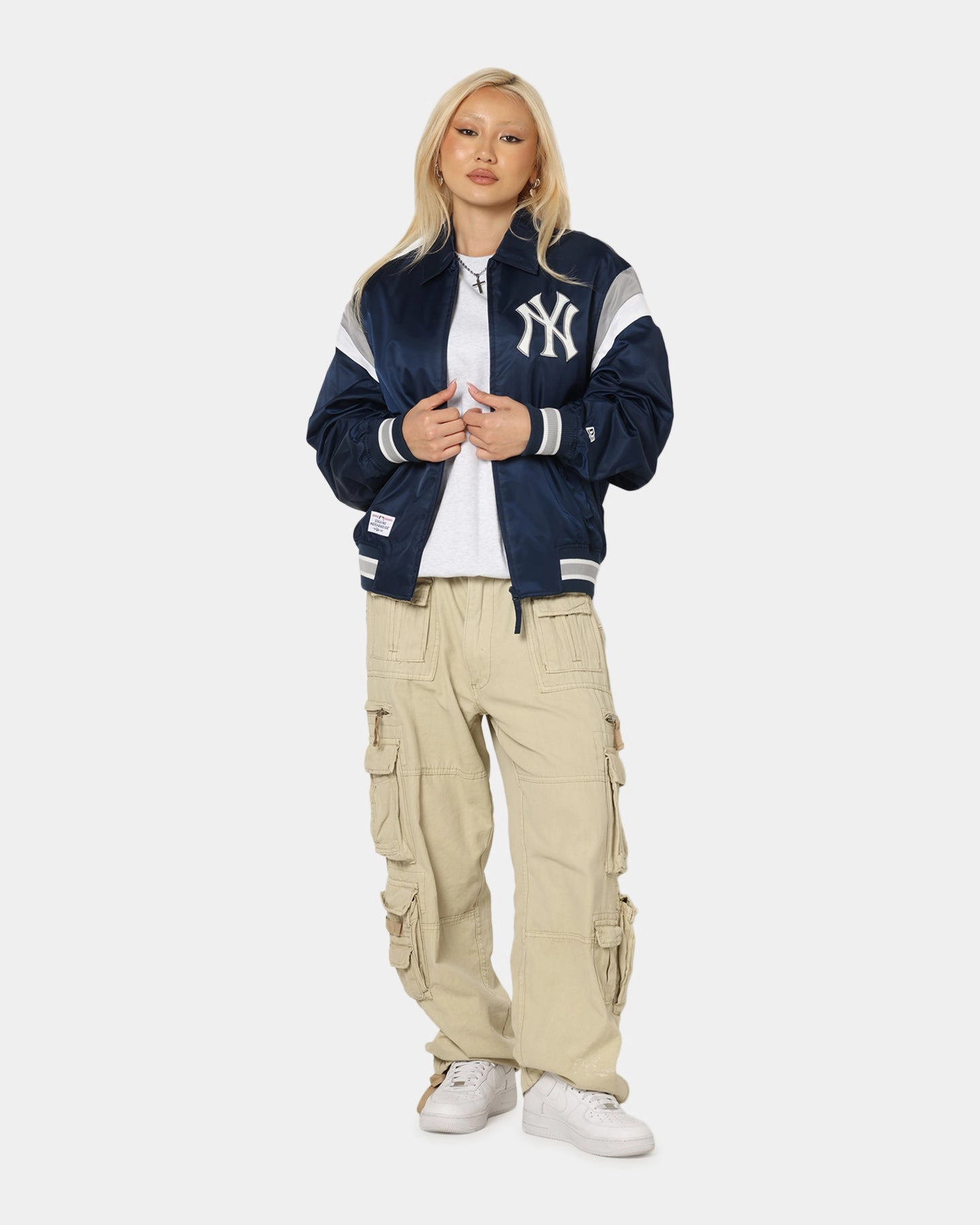 New Era New York Yankees MLB Retro Stadium Jacket Navy Abrasion resistant